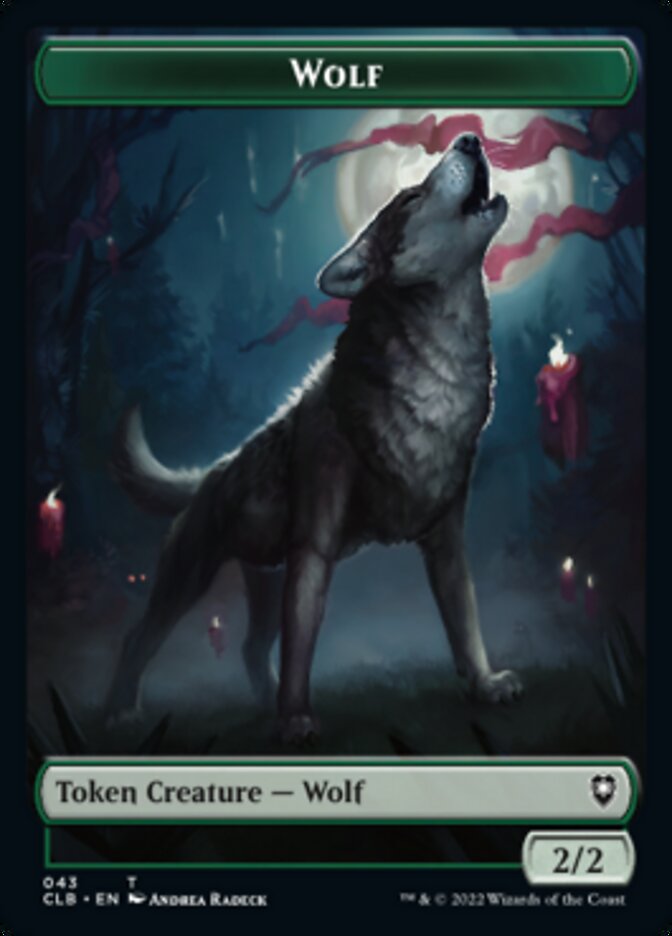 Wolf // Insect Double-Sided Token [Commander Legends: Battle for Baldur's Gate Tokens] | Anubis Games and Hobby