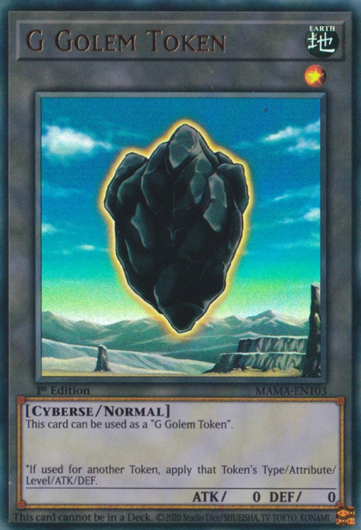 G Golem Token [MAMA-EN103] Ultra Rare | Anubis Games and Hobby