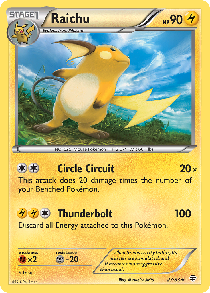 Raichu (27/83) [XY: Generations] | Anubis Games and Hobby