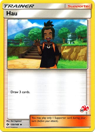 Hau (120/149) (Charizard Stamp #52) [Battle Academy 2020] | Anubis Games and Hobby