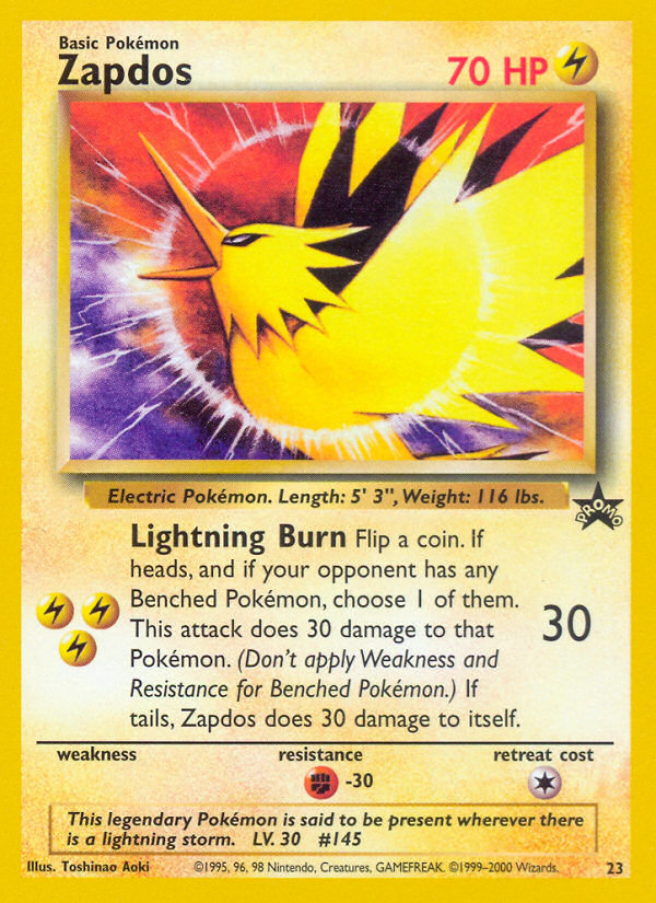 Zapdos (23) [Wizards of the Coast: Black Star Promos] | Anubis Games and Hobby