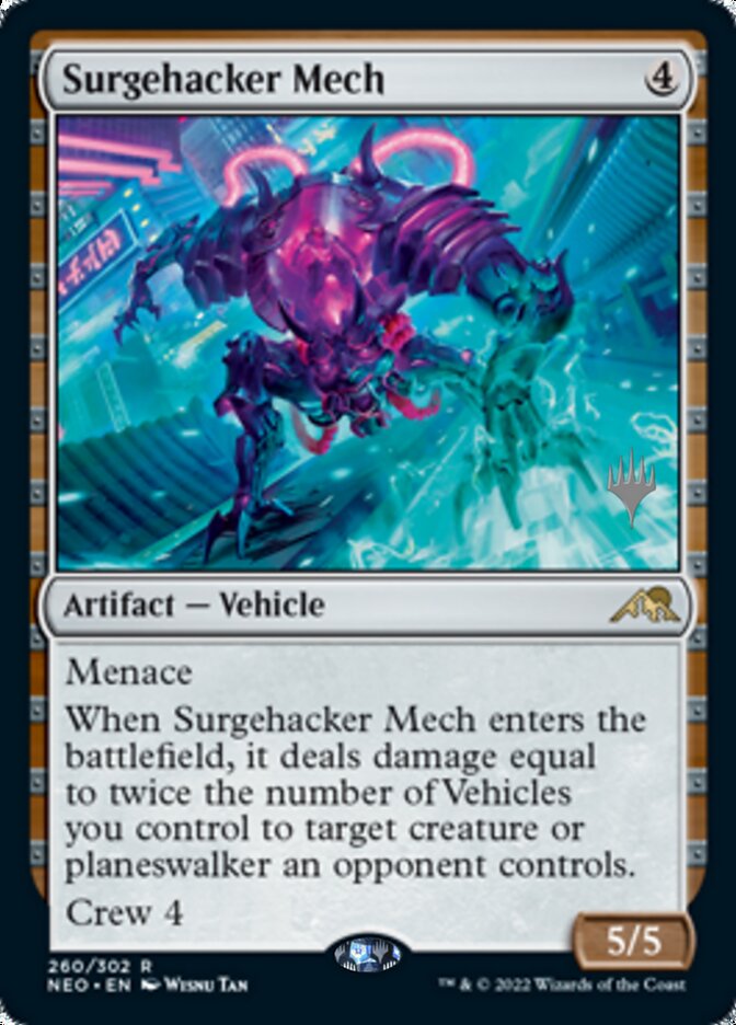 Surgehacker Mech (Promo Pack) [Kamigawa: Neon Dynasty Promos] | Anubis Games and Hobby