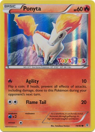 Ponyta (14/83) (Toys R Us Promo) [XY: Generations] | Anubis Games and Hobby