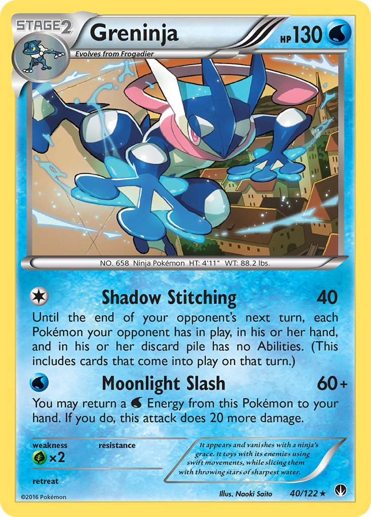 Greninja (40/122) (Theme Deck Exclusive) [XY: BREAKpoint] | Anubis Games and Hobby