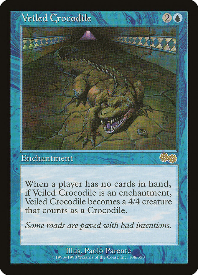 Veiled Crocodile [Urza's Saga] | Anubis Games and Hobby