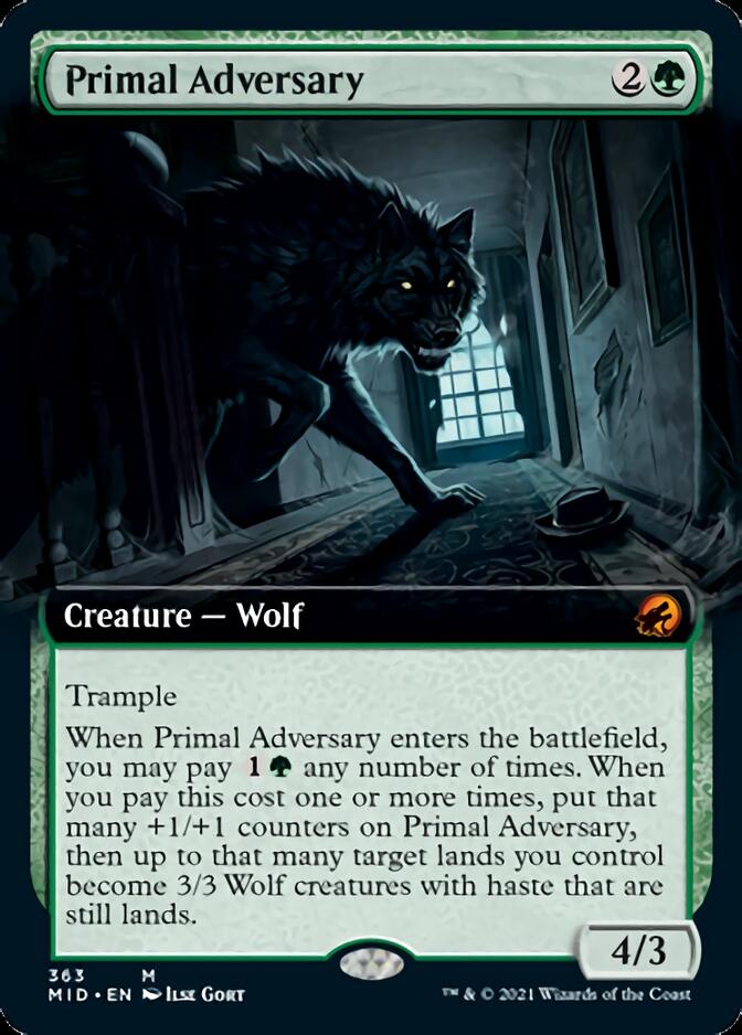 Primal Adversary (Extended Art) [Innistrad: Midnight Hunt] | Anubis Games and Hobby