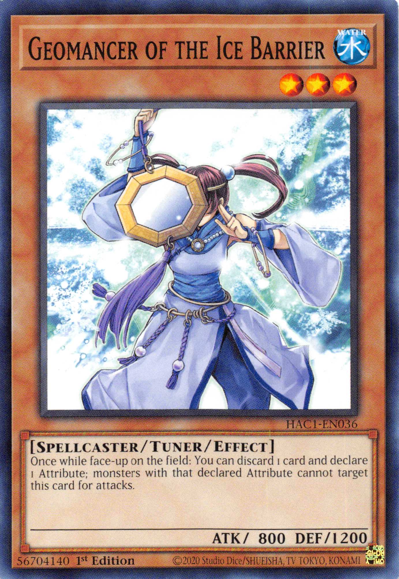 Geomancer of the Ice Barrier [HAC1-EN036] Common | Anubis Games and Hobby