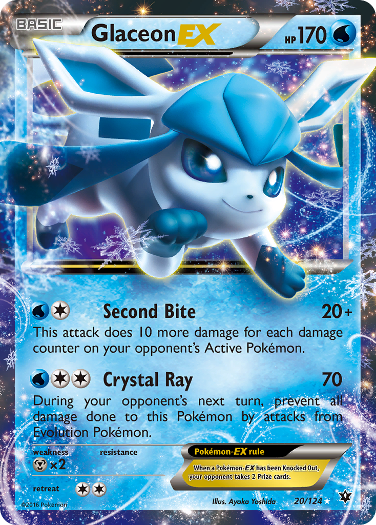 Glaceon EX (20/124) [XY: Fates Collide] | Anubis Games and Hobby