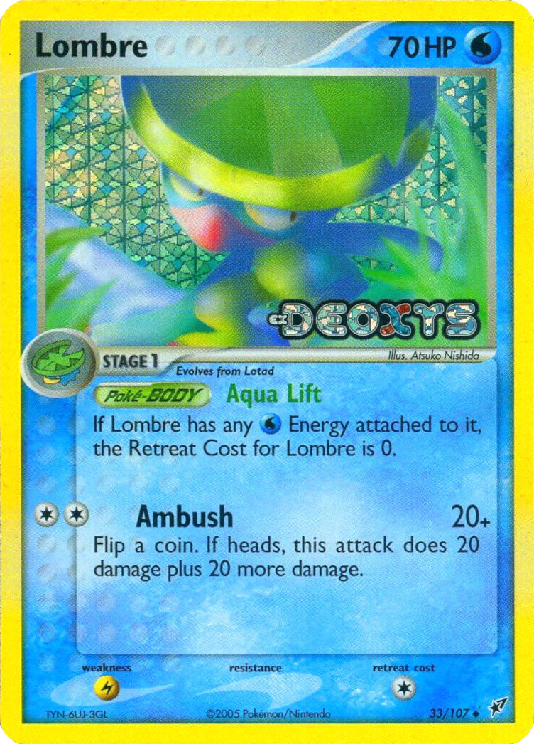 Lombre (33/107) (Stamped) [EX: Deoxys] | Anubis Games and Hobby