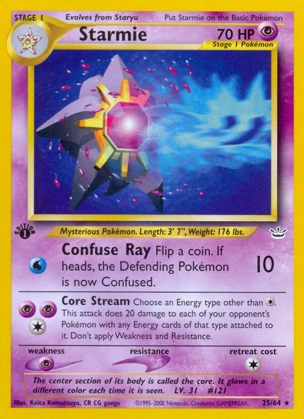 Starmie (25/64) [Neo Revelation 1st Edition] | Anubis Games and Hobby
