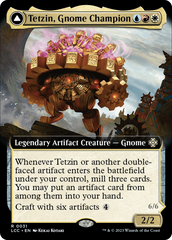 Tetzin, Gnome Champion // The Golden-Gear Colossus (Extended Art) [The Lost Caverns of Ixalan Commander] | Anubis Games and Hobby