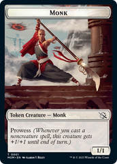 Monk // Knight Double-Sided Token [March of the Machine Tokens] | Anubis Games and Hobby