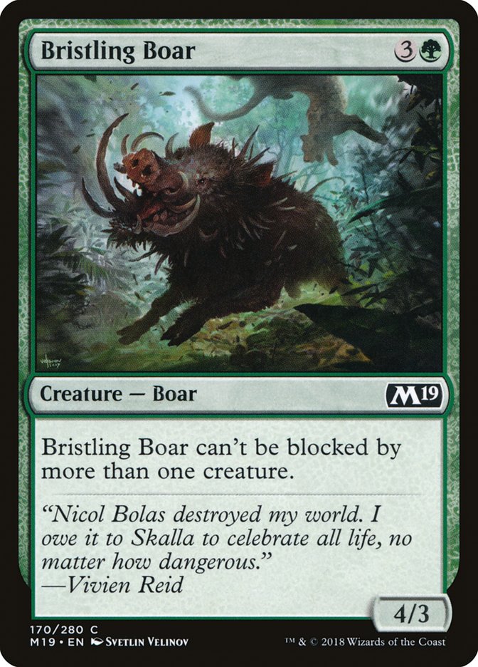 Bristling Boar [Core Set 2019] | Anubis Games and Hobby