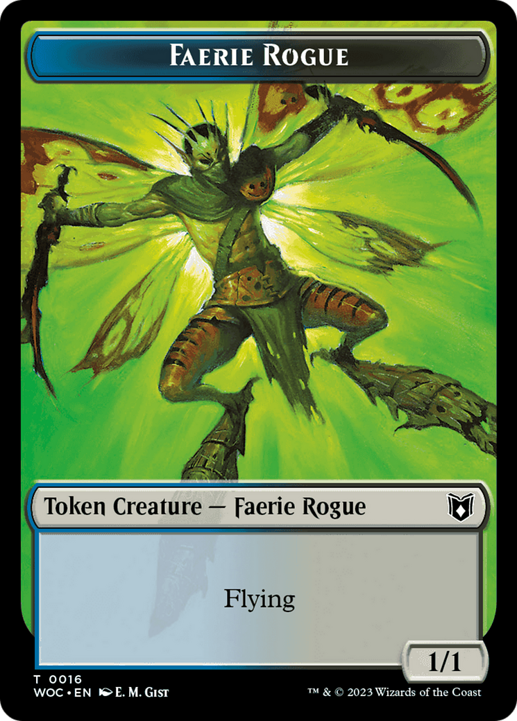 Faerie Rogue // Copy (0016) Double-Sided Token [Wilds of Eldraine Commander Tokens] | Anubis Games and Hobby