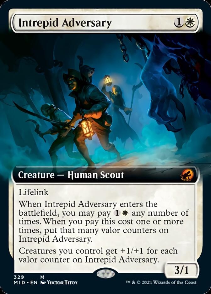 Intrepid Adversary (Extended Art) [Innistrad: Midnight Hunt] | Anubis Games and Hobby