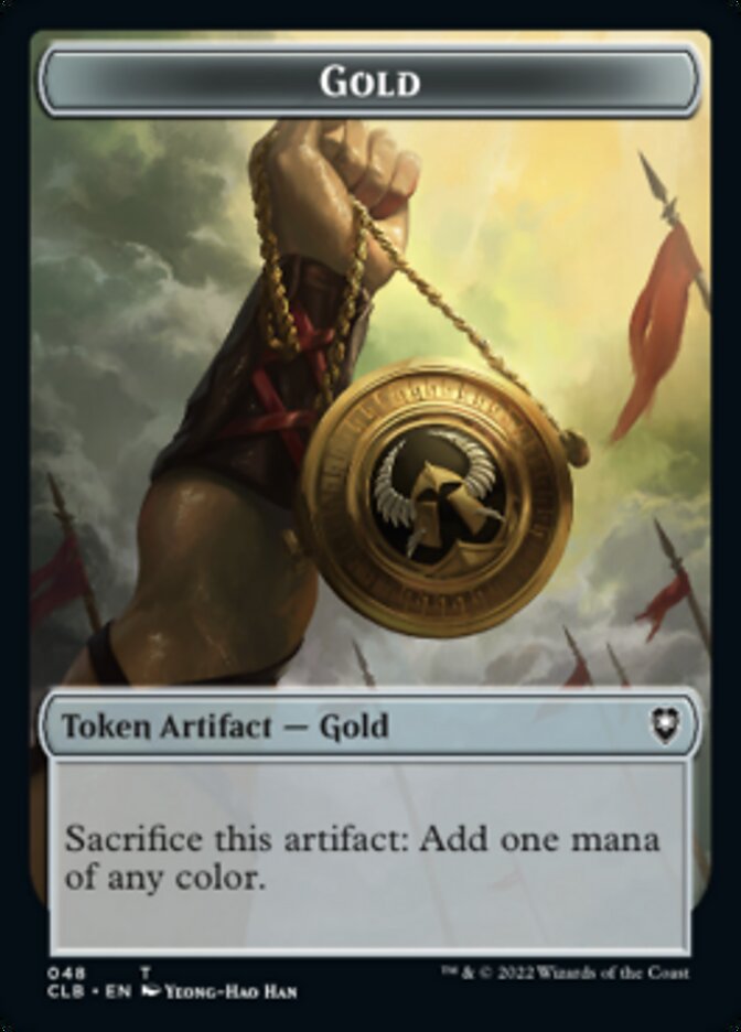 Gold // Dragon Double-Sided Token [Commander Legends: Battle for Baldur's Gate Tokens] | Anubis Games and Hobby