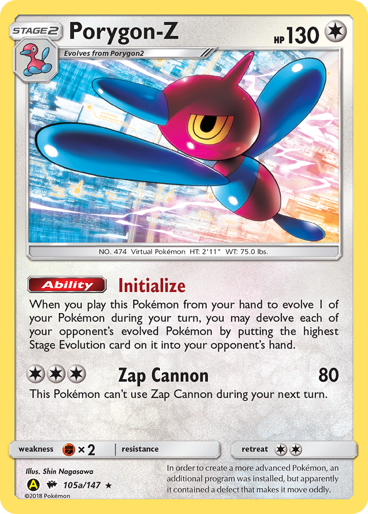 Porygon-Z (105a/147) (Alternate Art Promo) [Sun & Moon: Burning Shadows] | Anubis Games and Hobby