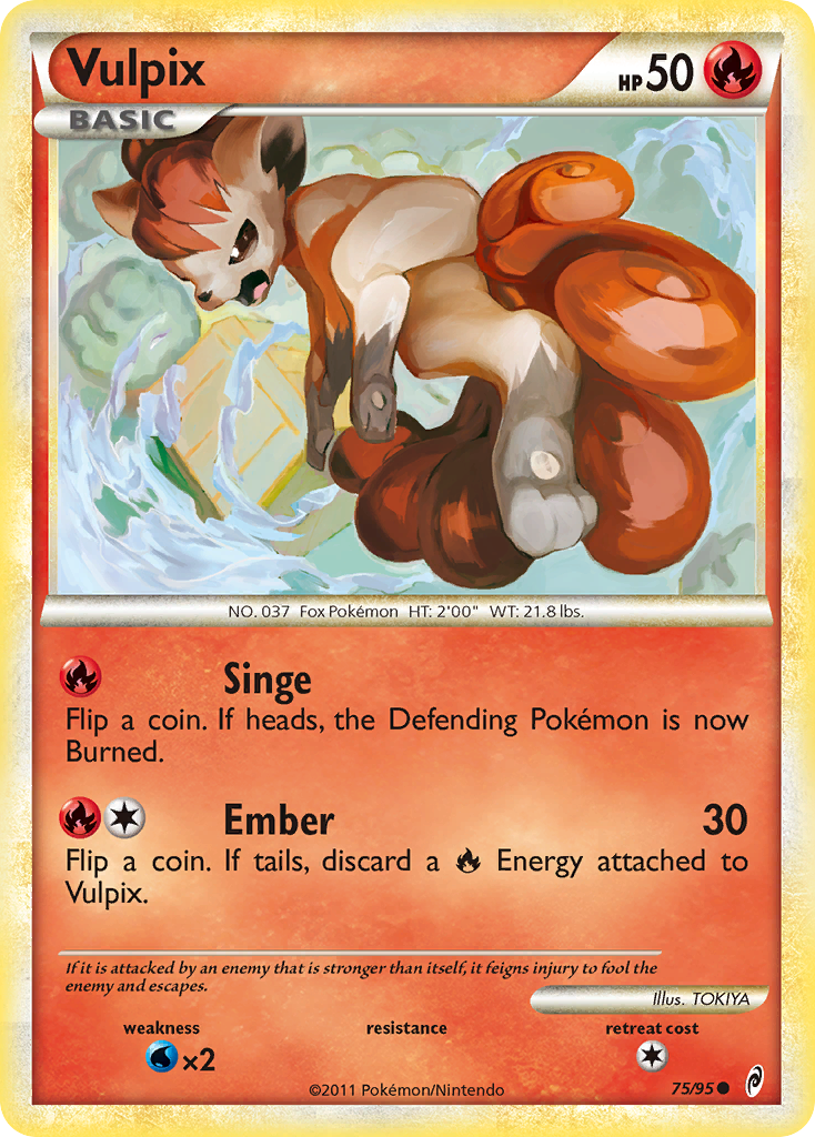 Vulpix (75/95) [HeartGold & SoulSilver: Call of Legends] | Anubis Games and Hobby