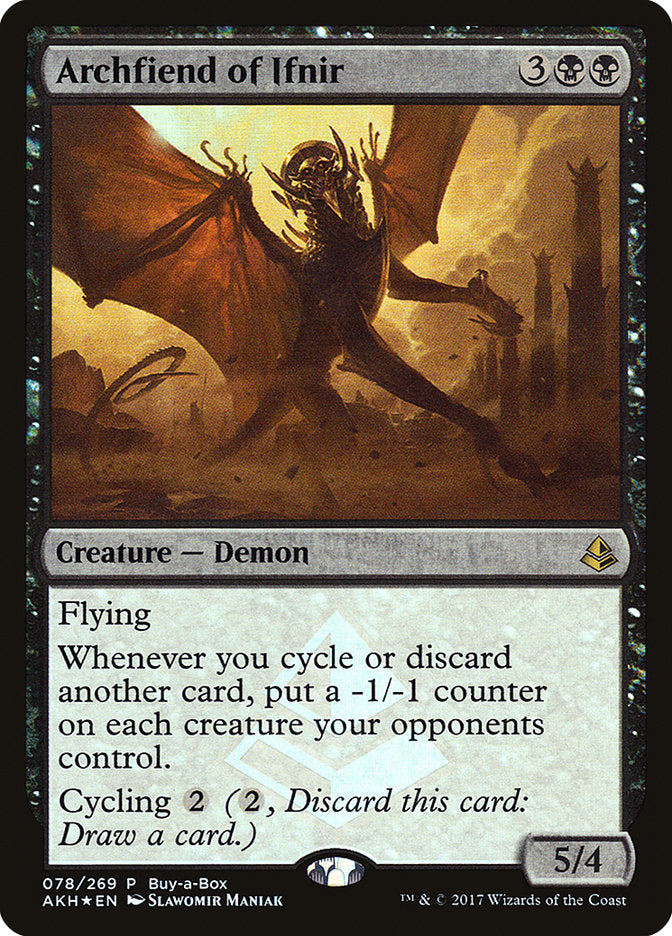 Archfiend of Ifnir (Buy-A-Box) [Amonkhet Promos] | Anubis Games and Hobby