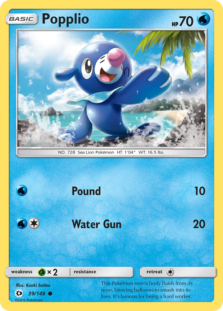 Popplio (39/149) [Sun & Moon: Base Set] | Anubis Games and Hobby