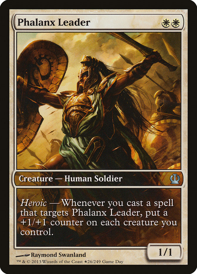 Phalanx Leader (Game Day) (Extended Art) [Theros Promos] | Anubis Games and Hobby