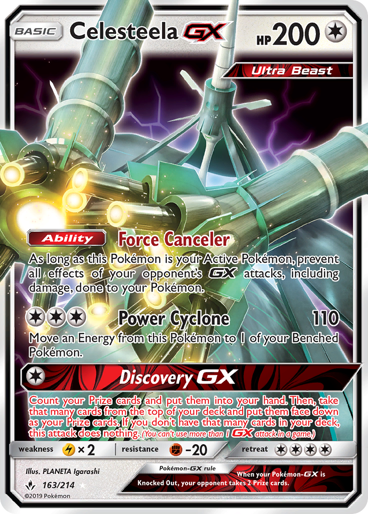 Celesteela GX (163/214) [Sun & Moon: Unbroken Bonds] | Anubis Games and Hobby
