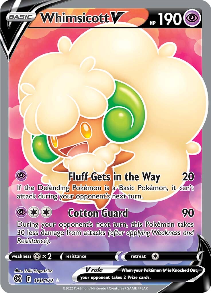 Whimsicott V (160/172) [Sword & Shield: Brilliant Stars] | Anubis Games and Hobby