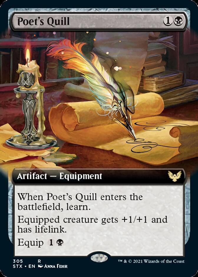 Poet's Quill (Extended Art) [Strixhaven: School of Mages] | Anubis Games and Hobby