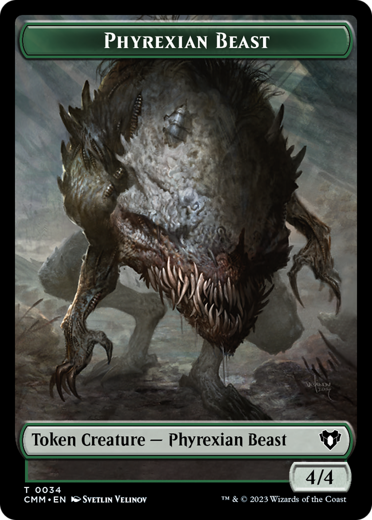 Phyrexian Beast Token [Commander Masters Tokens] | Anubis Games and Hobby