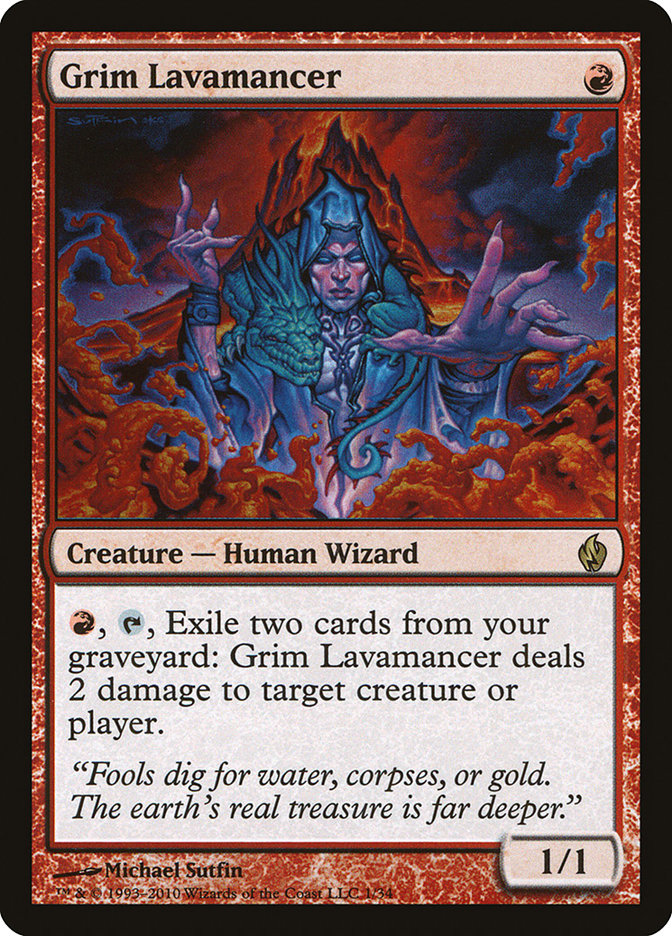 Grim Lavamancer [Premium Deck Series: Fire and Lightning] | Anubis Games and Hobby