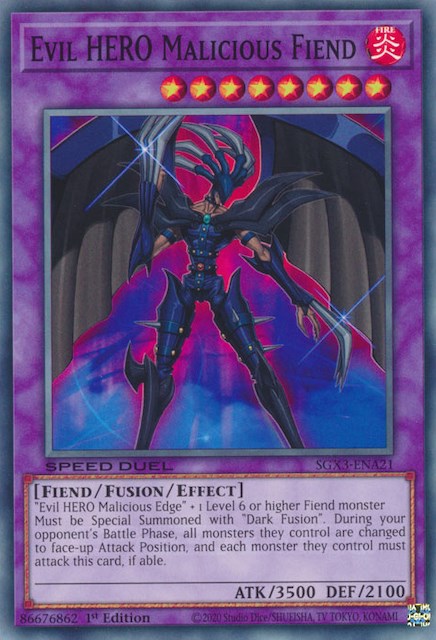 Evil HERO Malicious Fiend [SGX3-ENA21] Common | Anubis Games and Hobby