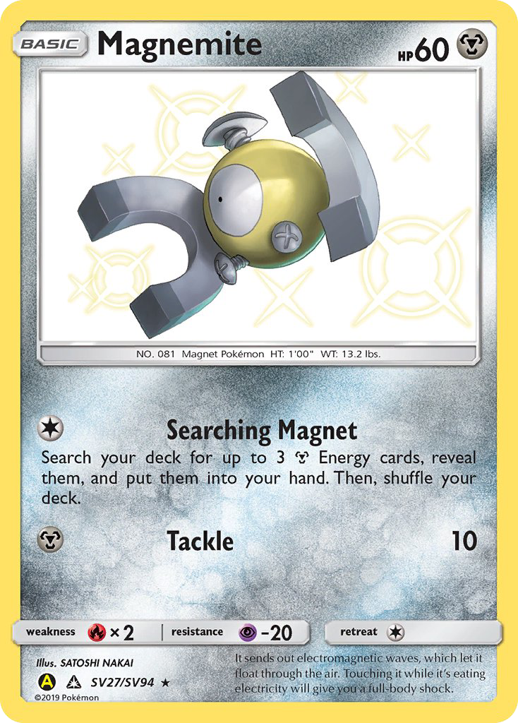 Magnemite (SV27/SV94) [Sun & Moon: Hidden Fates - Shiny Vault] | Anubis Games and Hobby