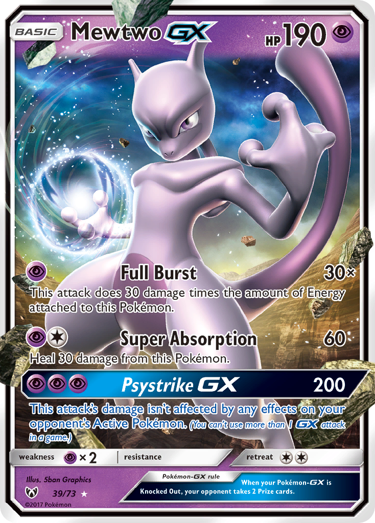 Mewtwo GX (39/73) [Sun & Moon: Shining Legends] | Anubis Games and Hobby