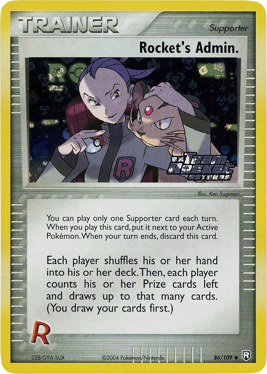 Rocket's Admin. (86/109) (Stamped) [EX: Team Rocket Returns] | Anubis Games and Hobby