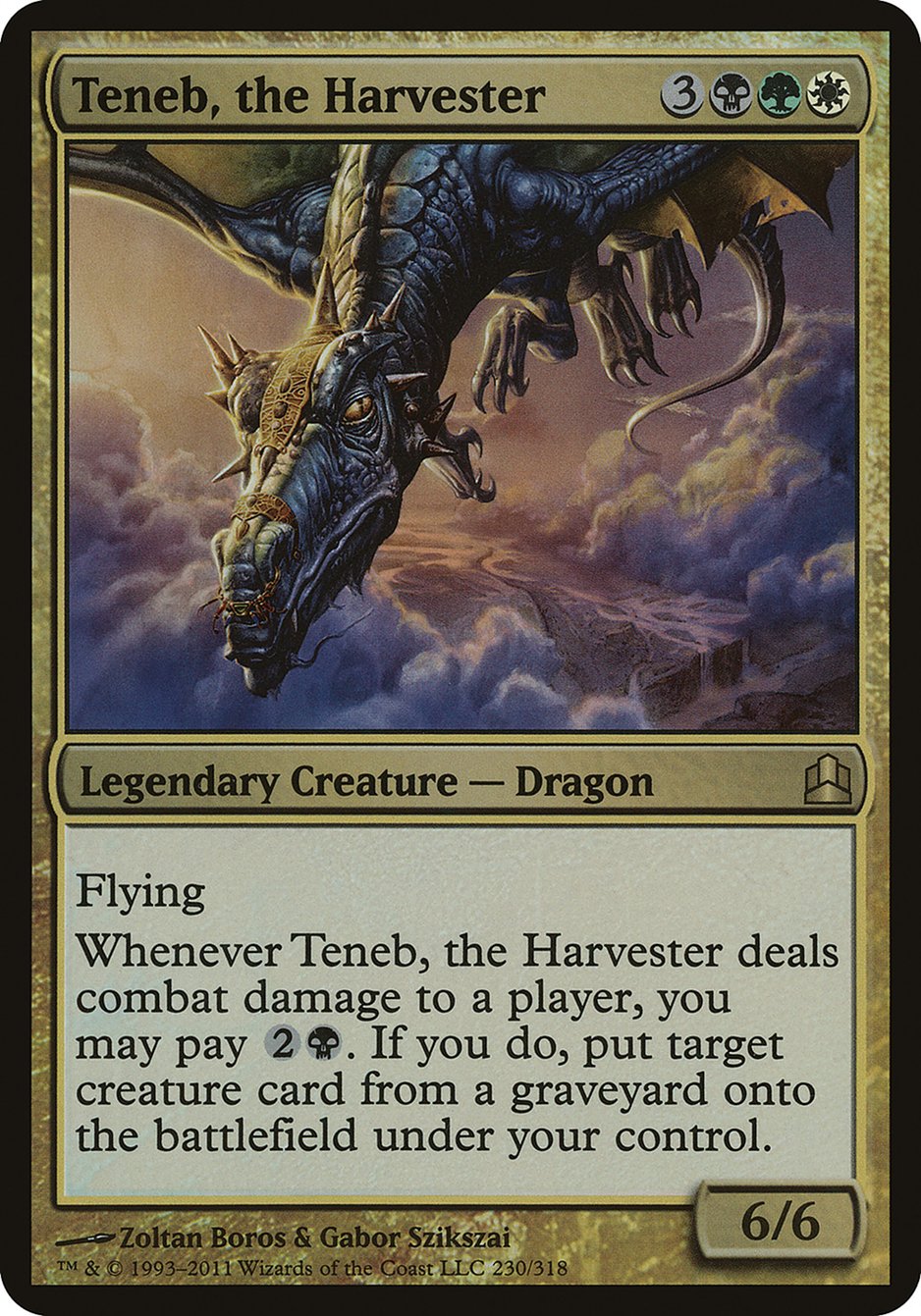 Teneb, the Harvester (Oversized) [Commander 2011 Oversized] | Anubis Games and Hobby