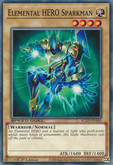 Elemental HERO Sparkman [SGX3-ENA05] Common | Anubis Games and Hobby