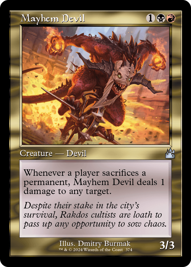 Mayhem Devil (Retro Frame) [Ravnica Remastered] | Anubis Games and Hobby
