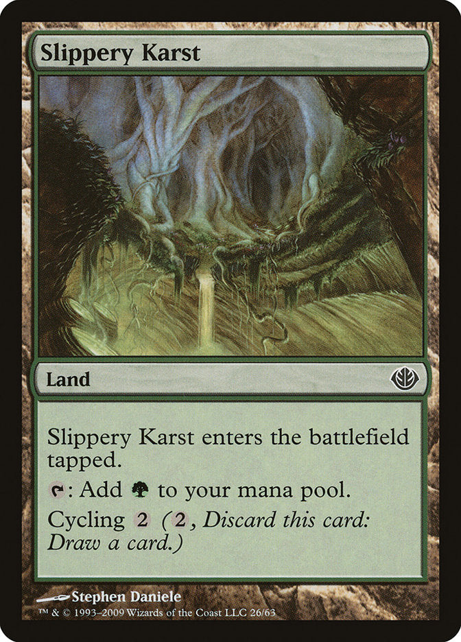 Slippery Karst [Duel Decks: Garruk vs. Liliana] | Anubis Games and Hobby