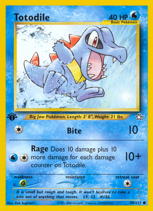 Totodile (80/111) [Neo Genesis 1st Edition] | Anubis Games and Hobby