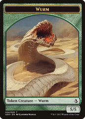 Unwavering Initiate // Wurm Double-Sided Token [Amonkhet Tokens] | Anubis Games and Hobby