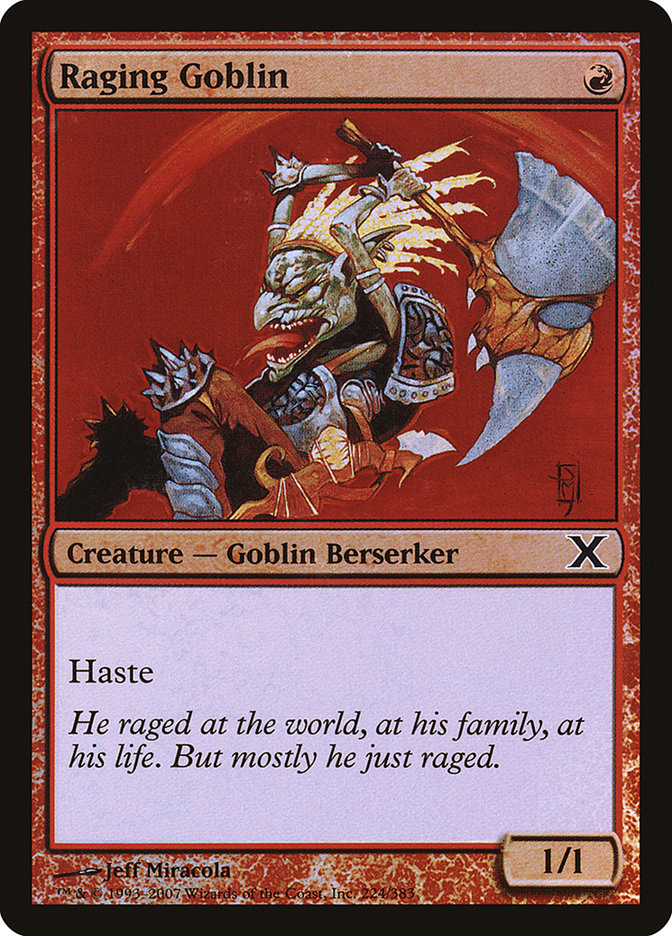 Raging Goblin (Premium Foil) [Tenth Edition] | Anubis Games and Hobby