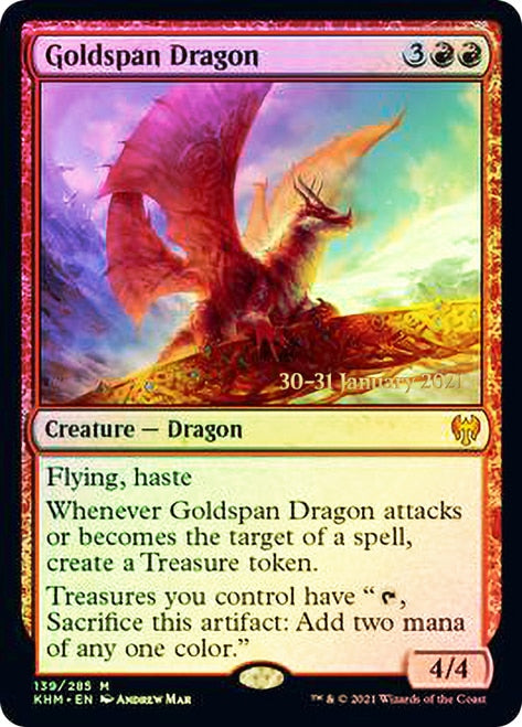 Goldspan Dragon [Kaldheim Prerelease Promos] | Anubis Games and Hobby