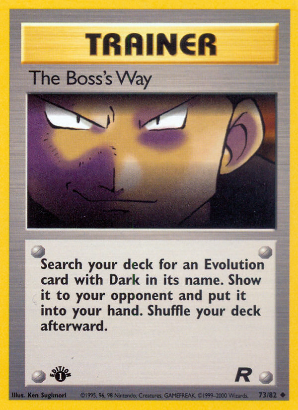 The Boss's Way (73/82) [Team Rocket 1st Edition] | Anubis Games and Hobby