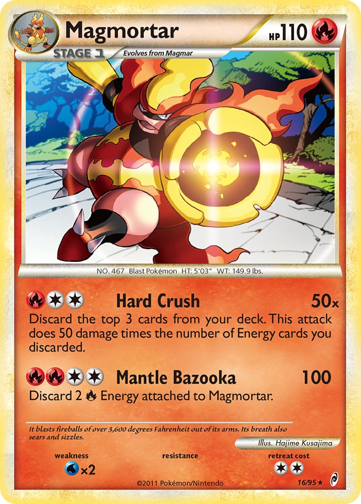 Magmortar (16/95) (Theme Deck Exclusive) [HeartGold & SoulSilver: Call of Legends] | Anubis Games and Hobby