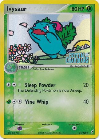 Ivysaur (34/100) (Stamped) [EX: Crystal Guardians] | Anubis Games and Hobby