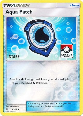 Aqua Patch (119/145) (League Promo Staff) [Sun & Moon: Guardians Rising] | Anubis Games and Hobby