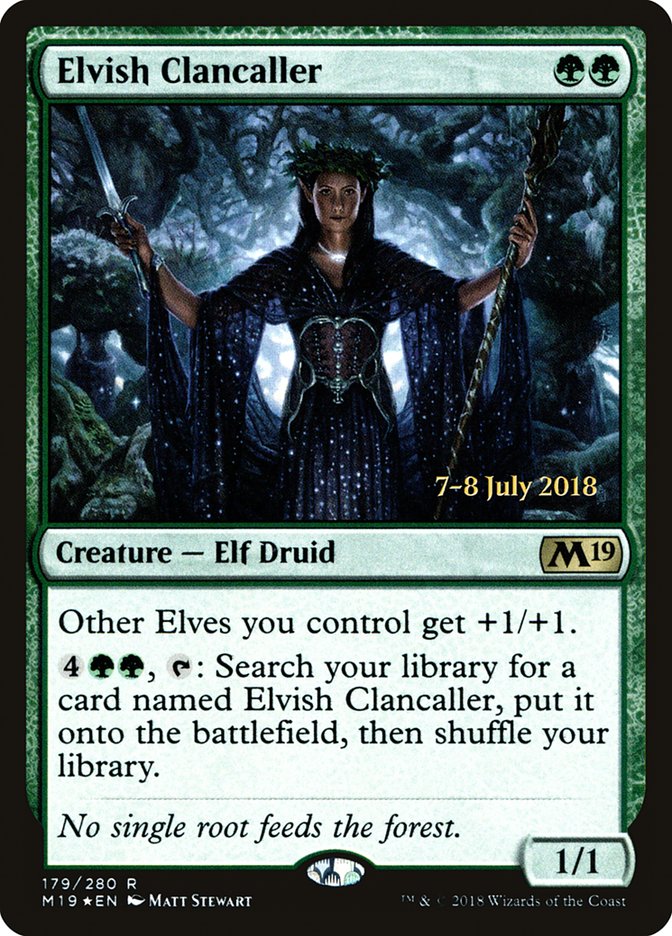 Elvish Clancaller [Core Set 2019 Prerelease Promos] | Anubis Games and Hobby