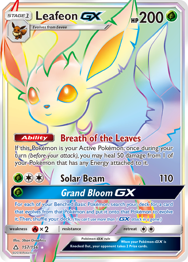 Leafeon GX (157/156) [Sun & Moon: Ultra Prism] | Anubis Games and Hobby