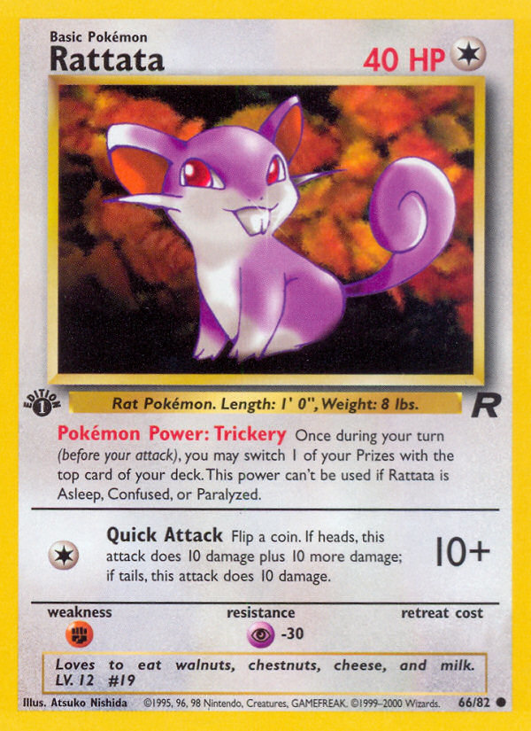 Rattata (66/82) [Team Rocket 1st Edition] | Anubis Games and Hobby