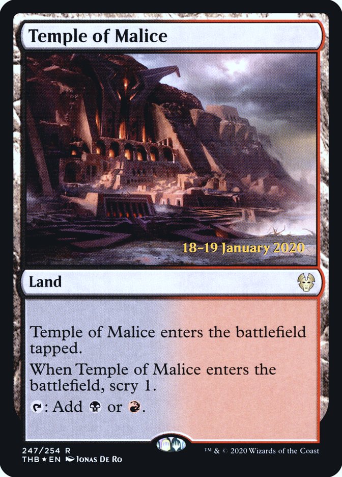 Temple of Malice [Theros Beyond Death Prerelease Promos] | Anubis Games and Hobby